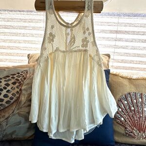 SADIE & SAGE Vintage Lovers Lace Babydoll Tank Top Size XS Women's Floral AE2114